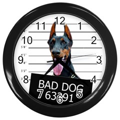 Bad dog Wall Clocks (Black)