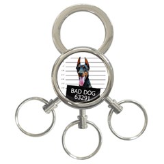 Bad dog 3-Ring Key Chains