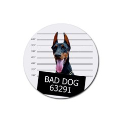 Bad dog Rubber Coaster (Round) 