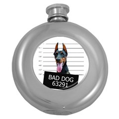 Bad Dog Round Hip Flask (5 Oz) by Valentinaart