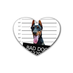 Bad Dog Heart Coaster (4 Pack)  by Valentinaart