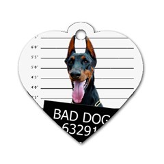 Bad dog Dog Tag Heart (Two Sides)