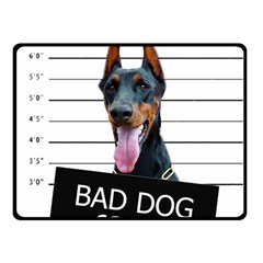 Bad Dog Fleece Blanket (small) by Valentinaart