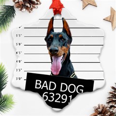 Bad dog Snowflake Ornament (Two Sides)