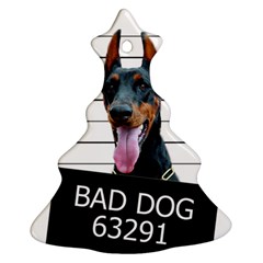 Bad dog Christmas Tree Ornament (Two Sides)