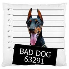 Bad Dog Large Cushion Case (one Side) by Valentinaart