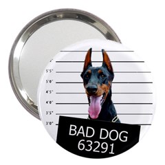 Bad Dog 3  Handbag Mirrors by Valentinaart