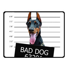 Bad dog Double Sided Fleece Blanket (Small) 