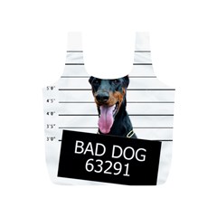 Bad Dog Full Print Recycle Bags (s)  by Valentinaart