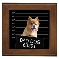 Bad Dog Framed Tiles by Valentinaart