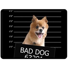 Bad Dog Double Sided Fleece Blanket (large)  by Valentinaart