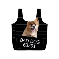 Bad Dog Full Print Recycle Bags (s)  by Valentinaart