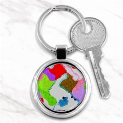 Painted Shapes            Key Chain (round) by LalyLauraFLM