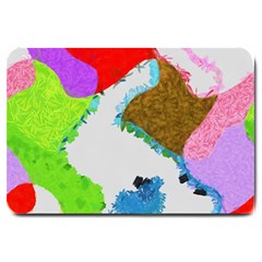 Painted Shapes            Large Doormat by LalyLauraFLM