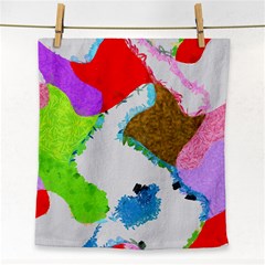 Painted Shapes            Face Towel by LalyLauraFLM