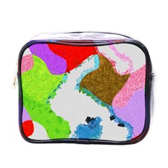 Painted Shapes            Mini Toiletries Bag (one Side) by LalyLauraFLM