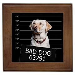 Bad Dog Framed Tiles by Valentinaart