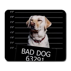 Bad Dog Large Mousepads by Valentinaart