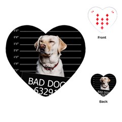 Bad Dog Playing Cards (heart)  by Valentinaart