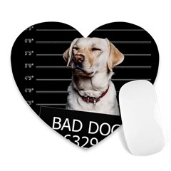 Bad Dog Heart Mousepads by Valentinaart