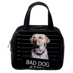 Bad Dog Classic Handbags (one Side) by Valentinaart