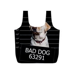 Bad Dog Full Print Recycle Bags (s)  by Valentinaart