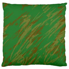 Brown Green Texture       Standard Flano Cushion Case (two Sides) by LalyLauraFLM