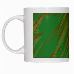 Brown Green Texture             White Mug by LalyLauraFLM