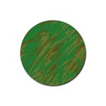 Brown green texture             Rubber Coaster (Round) Front