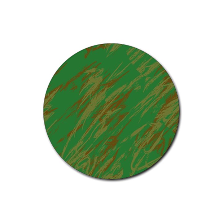 Brown green texture             Rubber Coaster (Round)