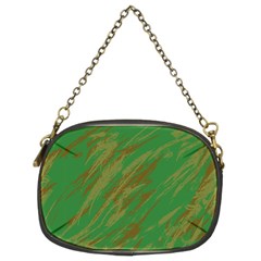 Brown Green Texture        Chain Purse (two Sides) by LalyLauraFLM