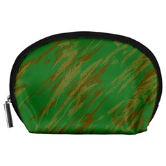 Brown Green Texture             Accessory Pouch by LalyLauraFLM