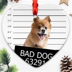 Bad dog Heart Ornament (Two Sides) Front