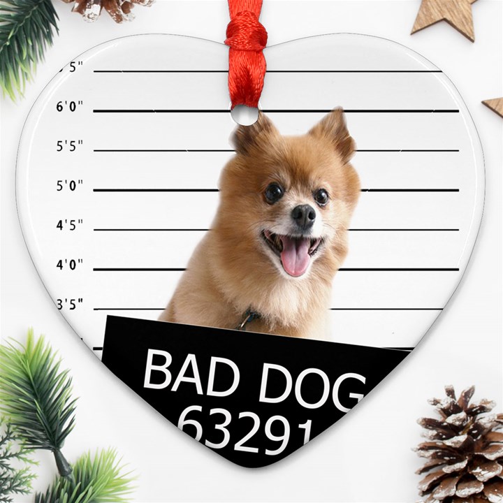 Bad dog Heart Ornament (Two Sides)