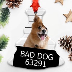 Bad Dog Christmas Tree Ornament (two Sides) by Valentinaart