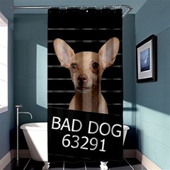 Bad Dog Shower Curtain 36  X 72  (stall)  by Valentinaart