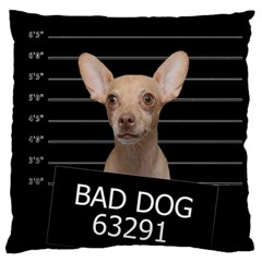 Bad Dog Large Cushion Case (one Side) by Valentinaart