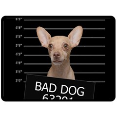 Bad Dog Double Sided Fleece Blanket (large)  by Valentinaart