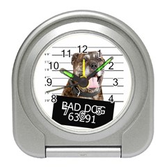 Bad Dog Travel Alarm Clocks by Valentinaart