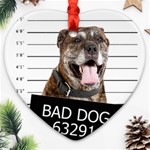 Bad dog Heart Ornament (Two Sides) Front