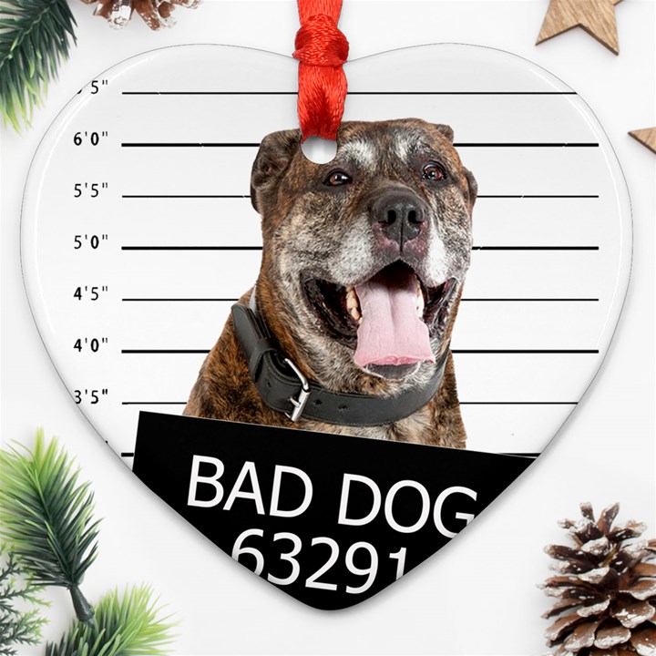 Bad dog Heart Ornament (Two Sides)