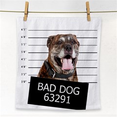 Bad Dog Face Towel by Valentinaart