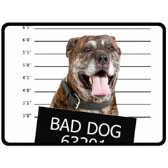 Bad Dog Fleece Blanket (large)  by Valentinaart