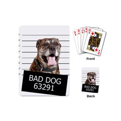 Bad Dog Playing Cards (mini)  by Valentinaart