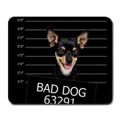 Bad Dog Large Mousepads by Valentinaart