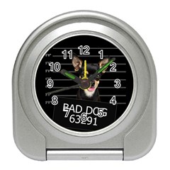 Bad Dog Travel Alarm Clocks by Valentinaart