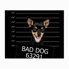 Bad Dog Small Glasses Cloth by Valentinaart