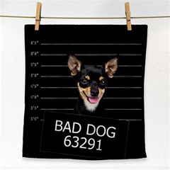 Bad Dog Face Towel by Valentinaart