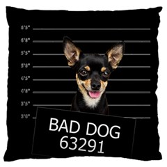 Bad Dog Standard Flano Cushion Case (two Sides) by Valentinaart