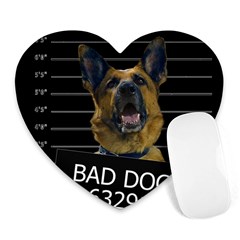 Bad Dog Heart Mousepads by Valentinaart